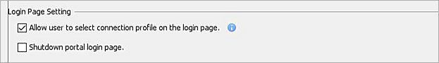 Screenshot of the Login Page Setting 